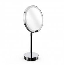 Decor Walther Round Just Look SR Косметическое зеркало 21.5x44см, настольное, увел. 5x, подсветка LED, цвет: хром. 0121900
