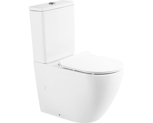 Унитаз-компакт BelBagno Sfera-r BB2141CPR, безободковый, крышка BB2111SC с микролифтом, бачок BB2141T