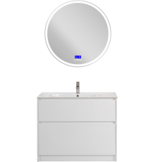 Мебель для ванной комнаты BelBagno Kraft 100 напольная, bianco opaco, раковина LOV-1000-LVB