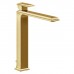 Gessi Eleganza Смеситель для раковины на 1 отверстие, высокий, с донным клапаном, цвет: шлифованное золото. 46003#087