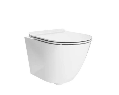 Kerama Marazzi Sfera Унитаз подвесной, безободковый, с крепежом, цвет: белый глянцевый. SF.wc.02 Kerama Marazzi Sfera Унитаз подвесной, безободковый, с крепежом, цвет: белый глянцевый. SF.wc.02