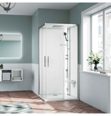 Novellini Glax Душевая кабина 90х90х217см., Standart, смеситель термостатический, цвет: Silver. G21A99T-1BB