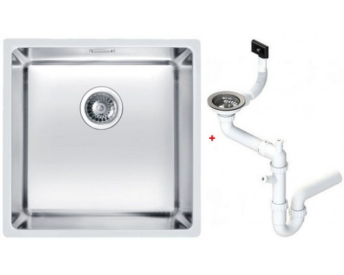 Alv 1118877 Kombino 30 Мойка F/S, r15, 1 чаша, 1 мм, KMB, 3½ 440х440х195 мм+сифон 1130550, шк 450 1118877