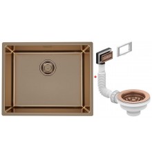 Alv 1120903 Kombino 50 Mon Copp Мойка F/S, r15, 1 чаша, 1 мм, SAT, 3½ 542х442х195 мм+выпуск шк 600 1120903