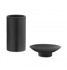 Набор Стакан Boheme Uno 10982-B black + Мыльница 10981-B black