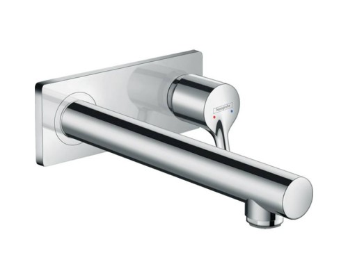 Hansgrohe Talis S Смеситель для раковины, однорычажный, настенный, излив: 22,5см., внешняя часть, цвет: хром. 72111000 Hansgrohe Talis S Смеситель для раковины, однорычажный, настенный, излив: 22,5см., внешняя часть, цвет: хром. 72111000