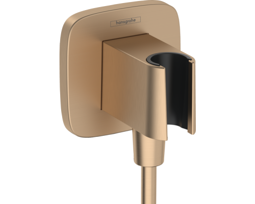 HG 26 887 140 Fixfit Porter Q Шланговое подключение с держателем ручного душа шлиф.бронза
