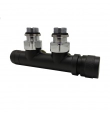 Узел нижнего подключения SR Rubinetterie угловой 1/2 х3/4 Е Чёрный матовый (правый) 0681-1500VCES