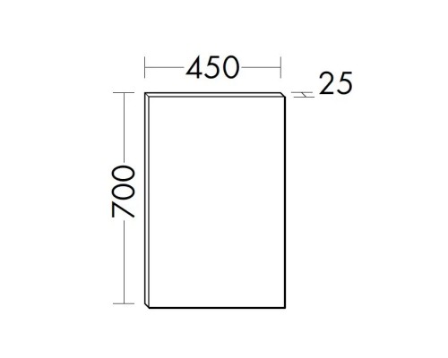Burgbad Rocio Зеркало 45х70см., подвесное, цвет: серый. SIKC045