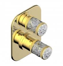 THG Hirondelles Platinum Stamped Смеситель для душа, встраиваемый, термостатический, цвет: Polished gold. A4K-F01-5500BE