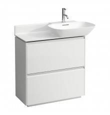 Laufen INO Тумба под раковину 77x35x78см, напольная, 2 ящика, ручки из анодированного алюминия, цвет: белый глянцевый. 8.1330.1.000.104.1,  4.0300.2.110.261.1