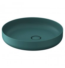 Duravit Vitrium Раковина накладная 46см., без отв., круглая, из DuroCast UltraResist, без перелива, цвет: аквамарин матовый. 266146HA