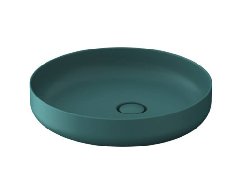 Duravit Vitrium Раковина накладная 46см., без отв., круглая, из DuroCast UltraResist, без перелива, цвет: аквамарин матовый. 266146HA