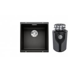 Комплект Мойка Blanco Subline 400-U черная + Измельчитель KUCHENSTERN Muhle 353MU35