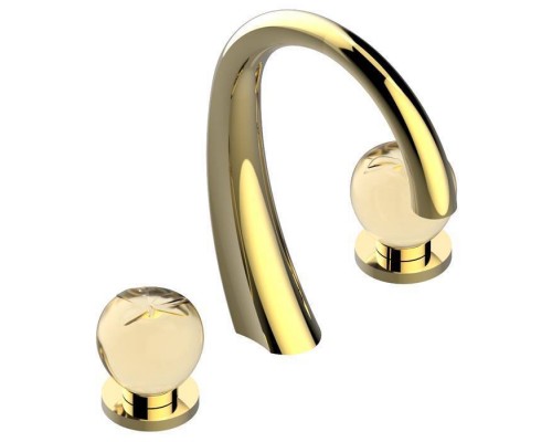 THG Pomme cristal lustreacute; or Смеситель для раковины, 3 отв., цвет: светлое золото. A46-F30-151 THG Pomme cristal lustreacute; or Смеситель для раковины, 3 отв., цвет: светлое золото. A46-F30-151