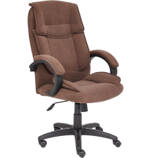 Кресло руководителя TetChair Oreon, флок коричневый 6