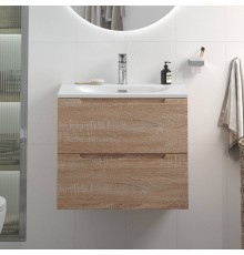 Тумба с раковиной BelBagno Etna 60 rovere bianco, раковина BB-8099-60