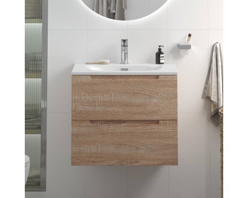 Тумба с раковиной BelBagno Etna 60 rovere bianco, раковина BB-8099-60 Тумба с раковиной BelBagno Etna 60 rovere bianco, раковина BB-8099-60