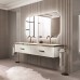VITAGE milldue edition HILTON 07 Комплект мебели 90х55х31см подвесной, 2 раковины, зеркало, с подсветкой, отделка: стекло riso acidato, фурнитура: бронза. 7503.LED,  5802.09/acidato.91,  7339.09/acidato.DX,  7339.09/acidato.SX,  5820.180.09/acidato.91*2*3