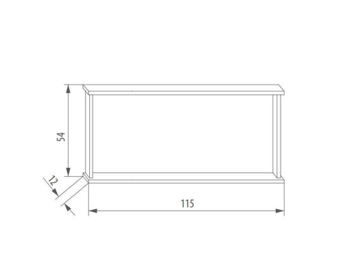 EBAN Mina Зеркало 115x12x54см, с полкой и LED-подсветкой, цвет: pergamon. FCRMN115-PG pergamon