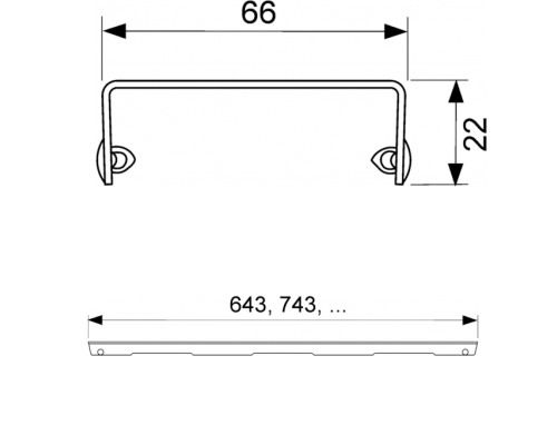 TECEdrainlinе Решетка royal, 900 мм, нерж. сталь. 600940