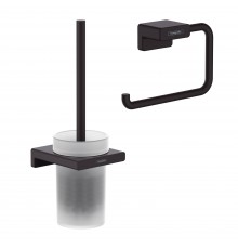 Набор Держатель Hansgrohe AddStoris 41771670 матовый черный + Ершик 41752670 матовый черный