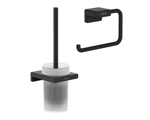 Набор Держатель Hansgrohe AddStoris 41771670 матовый черный + Ершик 41752670 матовый черный Набор Держатель Hansgrohe AddStoris 41771670 матовый черный + Ершик 41752670 матовый черный