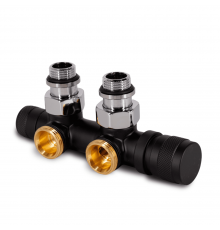 Узел нижнего подключения SR Rubinetterie угловой 1/2 х3/4 Е Чёрный матовый (левый) 0683-1500VCES