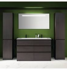 Burgbad Lin20 Комплект мебели 142х49.5х90.2см, напольный, с раковиной, с 6 ящиками, цвет: Mocca oak decor. SGIX142F5362C0001*1,  SIIX140,  HSPJ040LF5362,  HSPJ040RF5362