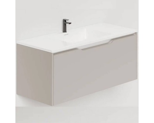 Salini Smile Тумба подвесная 100х50х48.5см., с раковиной, цвет: Grey. S1000GON203