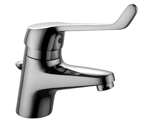 СНЯТ Kludi 33 271 0564 Medi Mix Смеситель для раковины 60 мм, со сливным гарнитуром, локтевой 332710564