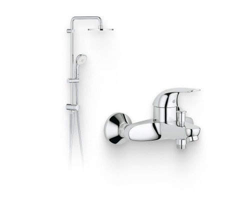 Душевой комплект Смеситель Grohe Euroeco 32743000 + Стойка New Tempesta Rustic 27399002 Душевой комплект Смеситель Grohe Euroeco 32743000 + Стойка New Tempesta Rustic 27399002