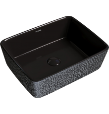 Раковина Grossman Color GR-3016 черная, с текстурой кожи крокодила