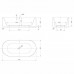 KNIEF Moon Ванна отдельностоящая 190x90x50см, c встроенной LED подсветкой ,с слив переливом , цвет: белый матовый. 0600-030-01