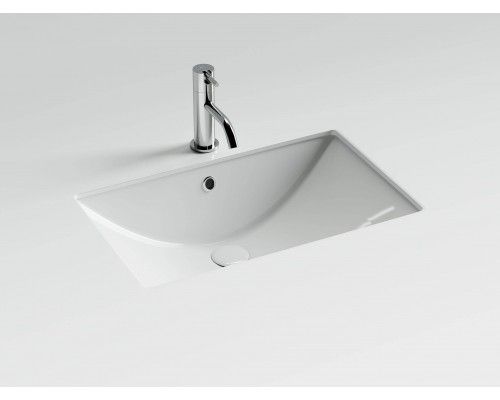 Раковина встраиваемая снизу Ceramicanova Era прямоугольная 600x390x190 мм с переливом цвет белый CN6082