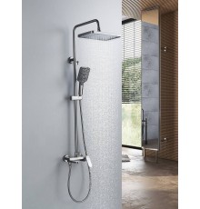 Душевая система Shevanik S4536T, оружейная сталь