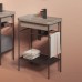 Artceram Fuori Scala Консоль металлическая с раковиной, 57х42.5х83см., напольная, с полочкой, подвесная, цвет: moka/matera. TFL034 41 00, ACA056 56, TFA007 56