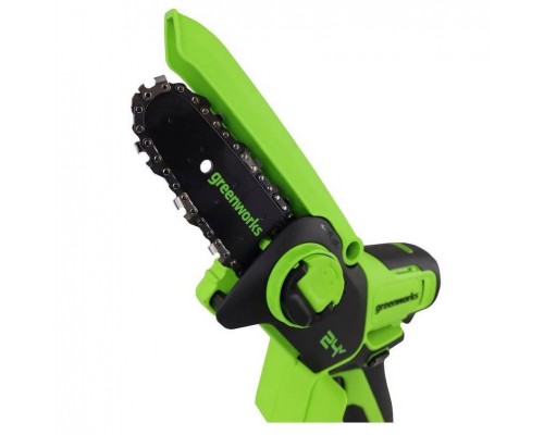 Пила цепная аккумуляторная Greenworks G24MCS10 (мини) (АКБ 2Ач и ЗУ) Пила цепная аккумуляторная Greenworks G24MCS10 (мини) (АКБ 2Ач и ЗУ)