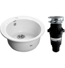 Комплект Мойка GranFest Rondo GF-R520 иней + Измельчитель Bone Crusher BC 810-SL Slim Line