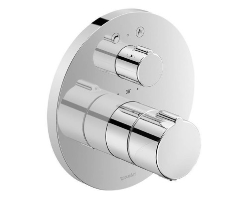 Duravit C.1 Смеситель термостатический для ванны, встраиваемый, с запорным переключателем и клапаном, цвет: хром. GK0900000000,  C15200018010