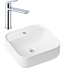 Комплект Раковина Lavinia Boho Bathroom Sink Slim 33311007 + Смеситель Wellsee ICON! for life 182301000 хром