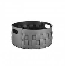 ADJ Bottega Круглая корзина для белья, D40xH20 см., цвет: серый/черный. 1020.03/01