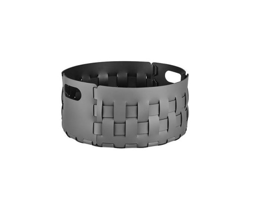 ADJ Bottega Круглая корзина для белья, D40xH20 см., цвет: серый/черный. 1020.03/01