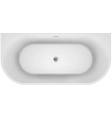 Акриловая ванна BelBagno BB710-1400-750 140x75 см, овальная, со сливом-переливом, с донным клапаном