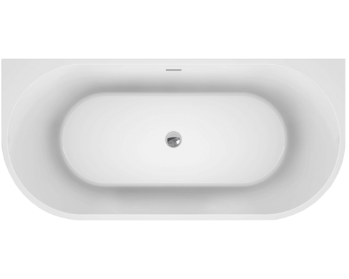 Акриловая ванна BelBagno BB710-1400-750 140x75 см, овальная, со сливом-переливом, с донным клапаном