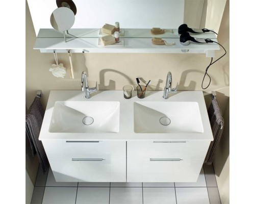 BURGBAD Eqio Зеркало с полкой , светодиод подсв.120х76.9х15см, выкл сбоку справа, 3 крючка, держ для фена справа.. SEZQ120F2009