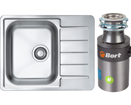 Комплект Мойка Alveus Line 110 + Измельчитель Bort Titan 4000 Plus