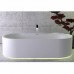 KNIEF Moon Ванна отдельностоящая 190x90x50см, c встроенной LED подсветкой ,с слив переливом , цвет: белый матовый. 0600-030-01