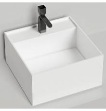 Salini Armonia Square TOP 02 Раковина накладная 45х45х25cм., с 1 отв, мат-л: S-Stone, цвет: белый матовый. 130522TM