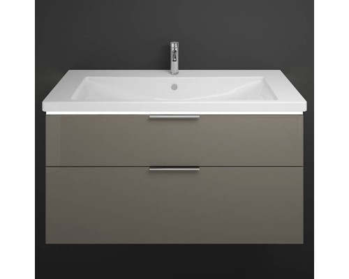 BURGBAD Eqio  Комплект мебели 120см с подсветкой ,база подвесная с керамической раковиной, c 1отв под смес. вкл сифон, цвет: серый. SEZA123F2010C0001*1